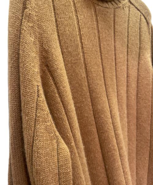 LORO PIANA（ロロピアーナ）LORO PIANA (ロロピアーナ) カシミヤ タートルネック ワイドニット Cashmere Turtleneck Wide Knit Sweater/FAL6875 キャメル サイズ:Mの古着・服飾アイテム