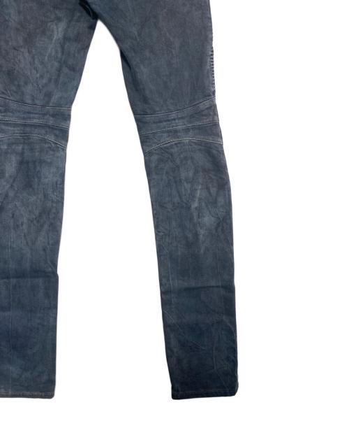 BALMAIN（バルマン）BALMAIN (バルマン) バイカーパンツ ブルー サイズ:27の古着・服飾アイテム