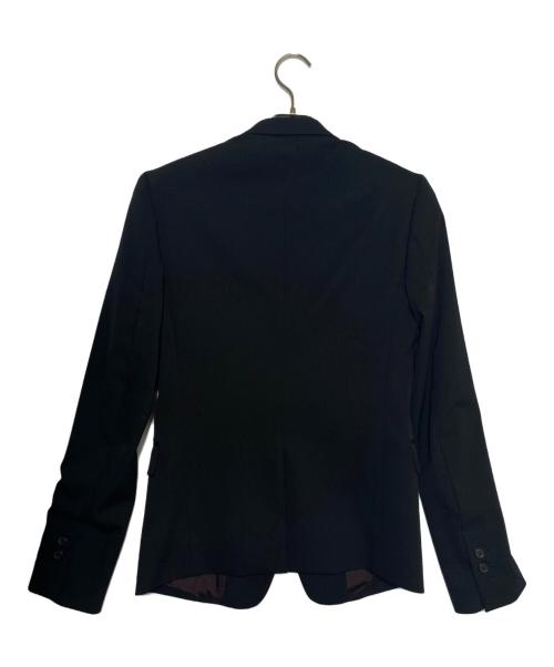 BALMAIN（バルマン）BALMAIN (バルマン) エンブレムバッチピアステーラードジャケット ブラック サイズ:44の古着・服飾アイテム