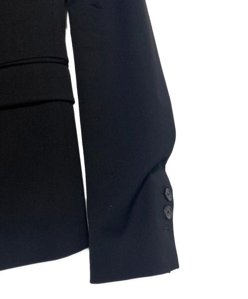 BALMAIN（バルマン）BALMAIN (バルマン) エンブレムバッチピアステーラードジャケット ブラック サイズ:44の古着・服飾アイテム