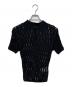 TAAKK（ターク）の古着「WAVEFORM MESH POLO KNIT」｜ブラック