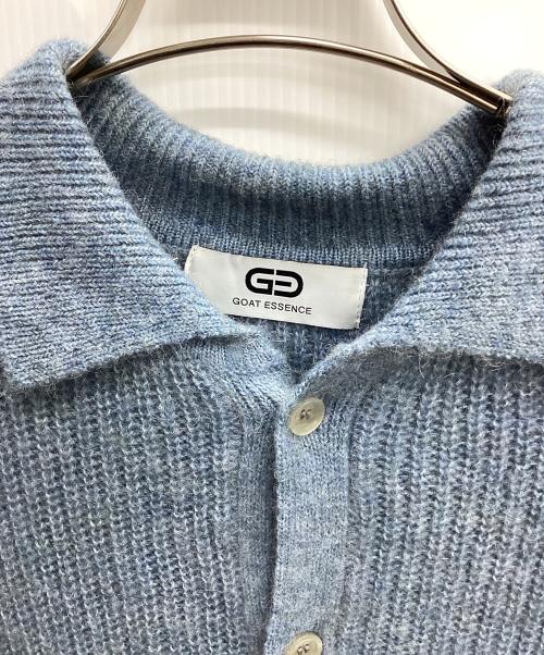 GOAT ESSENCE（ゴートエッセンス）GOAT ESSENCE (ゴートエッセンス) MOHAIR KNIT POLO SHIRT ブルー サイズ:2の古着・服飾アイテム
