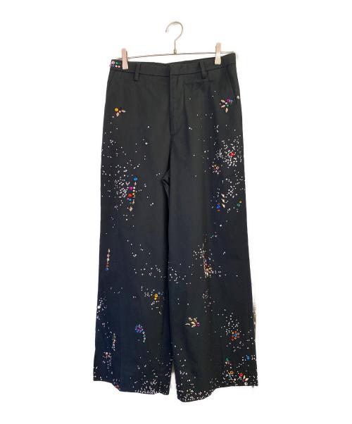 masu（エムエーエスユー）masu (エムエーエスユー) GALAXY STRAIGHT TROUSERS ブラック サイズ:46の古着・服飾アイテム