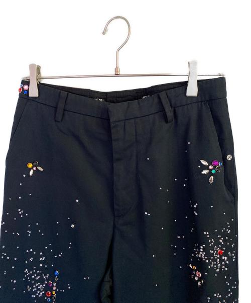 masu（エムエーエスユー）masu (エムエーエスユー) GALAXY STRAIGHT TROUSERS ブラック サイズ:46の古着・服飾アイテム