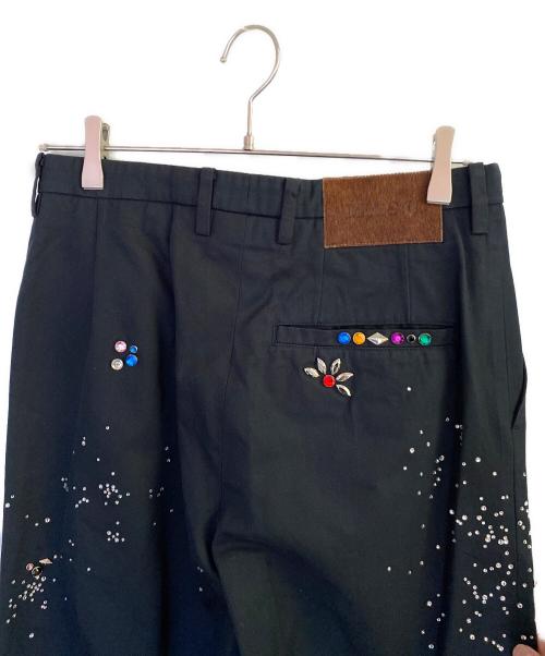 masu（エムエーエスユー）masu (エムエーエスユー) GALAXY STRAIGHT TROUSERS ブラック サイズ:46の古着・服飾アイテム