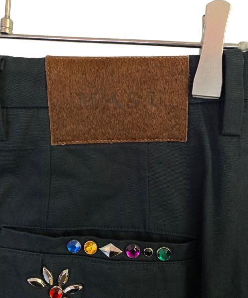 masu（エムエーエスユー）masu (エムエーエスユー) GALAXY STRAIGHT TROUSERS ブラック サイズ:46の古着・服飾アイテム