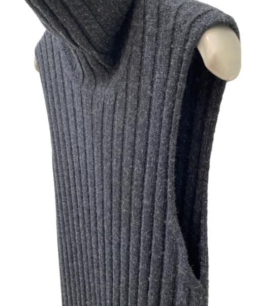 Maison Margiela（メゾンマルジェラ）Maison Margiela (メゾンマルジェラ) ノースリーブニットワンピース チャコールグレー サイズ:XSの古着・服飾アイテム