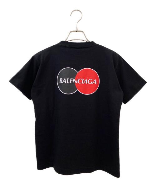 BALENCIAGA（バレンシアガ）BALENCIAGA (バレンシアガ) Slim Fit Logo Print Crew Neck T-Shirt ブラック サイズ:Mの古着・服飾アイテム