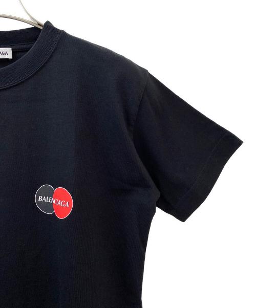 BALENCIAGA（バレンシアガ）BALENCIAGA (バレンシアガ) Slim Fit Logo Print Crew Neck T-Shirt ブラック サイズ:Mの古着・服飾アイテム