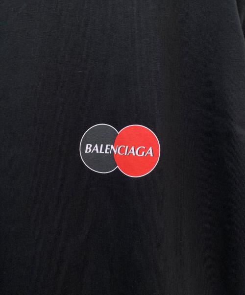 BALENCIAGA（バレンシアガ）BALENCIAGA (バレンシアガ) Slim Fit Logo Print Crew Neck T-Shirt ブラック サイズ:Mの古着・服飾アイテム