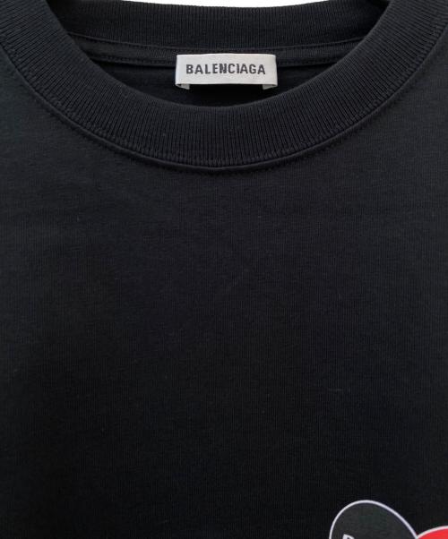 BALENCIAGA（バレンシアガ）BALENCIAGA (バレンシアガ) Slim Fit Logo Print Crew Neck T-Shirt ブラック サイズ:Mの古着・服飾アイテム