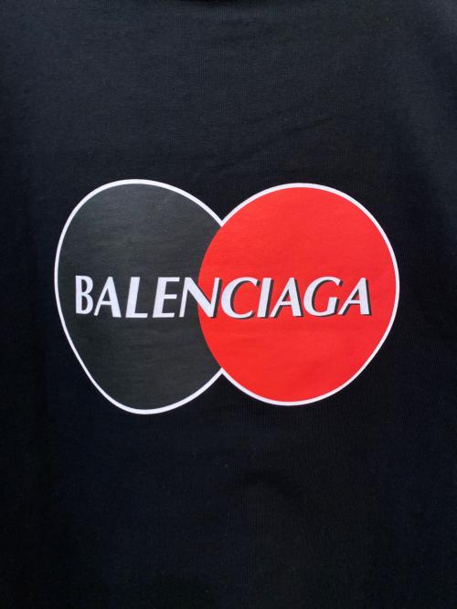 BALENCIAGA（バレンシアガ）BALENCIAGA (バレンシアガ) Slim Fit Logo Print Crew Neck T-Shirt ブラック サイズ:Mの古着・服飾アイテム