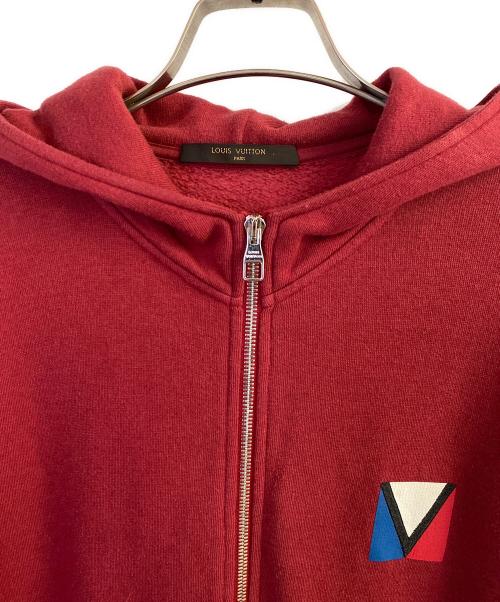 LOUIS VUITTON（ルイ ヴィトン）LOUIS VUITTON (ルイ ヴィトン) ジップパーカー レッド サイズ:Mの古着・服飾アイテム