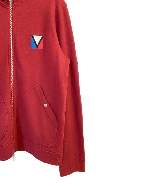 LOUIS VUITTON（ルイ ヴィトン）LOUIS VUITTON (ルイ ヴィトン) ジップパーカー レッド サイズ:Mの古着・服飾アイテム