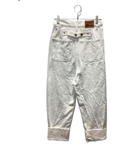 JUNYA WATANABE COMME des GARCONS（(ジュンヤワタナベ コムデギャルソン）JUNYA WATANABE COMME des GARCONS ((ジュンヤワタナベ コムデギャルソン) ロールアップワイドデニムパンツ ホワイト サイズ:XSの古着・服飾アイテム