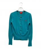 Vivienne Westwood RED LABELヴィヴィアンウエストウッドレッドレーベル）の古着「コットンクルーネックカーディガン」｜ブルー