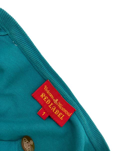 Vivienne Westwood RED LABEL（ヴィヴィアンウエストウッドレッドレーベル）Vivienne Westwood RED LABEL (ヴィヴィアンウエストウッドレッドレーベル) コットンクルーネックカーディガン ブルー サイズ:1の古着・服飾アイテム