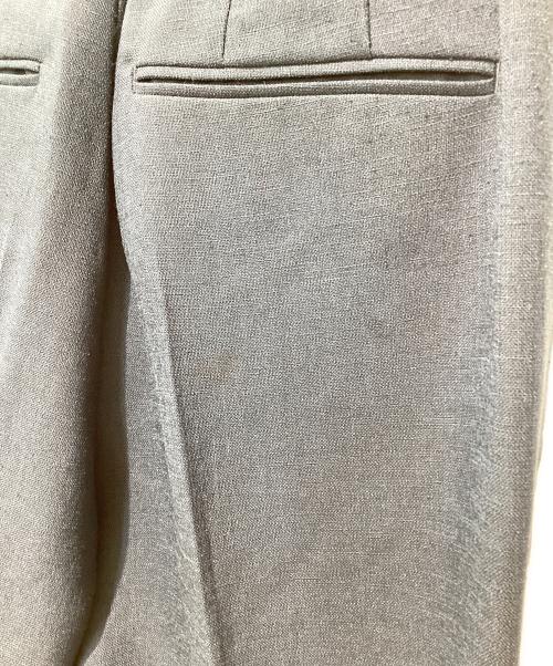 Mame Kurogouchi（マメクロゴウチ）mame kurogouchi (マメクロゴウチ) Linen Touch Triacetate Collarless Double Breasted Jacket＆Cropped Trousers ネイビー サイズ:1の古着・服飾アイテム