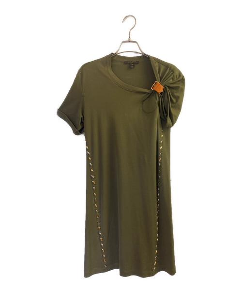 LOUIS VUITTON（ルイ ヴィトン）LOUIS VUITTON (ルイ ヴィトン) Tシャツドレス オリーブ サイズ:XSの古着・服飾アイテム