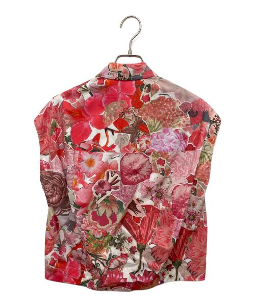 MARNI（マルニ）MARNI (マルニ) フローラルプリントカップスリーブシャツ レッド サイズ:36の古着・服飾アイテム