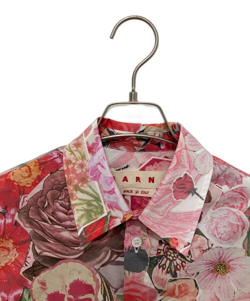 MARNI（マルニ）MARNI (マルニ) フローラルプリントカップスリーブシャツ レッド サイズ:36の古着・服飾アイテム