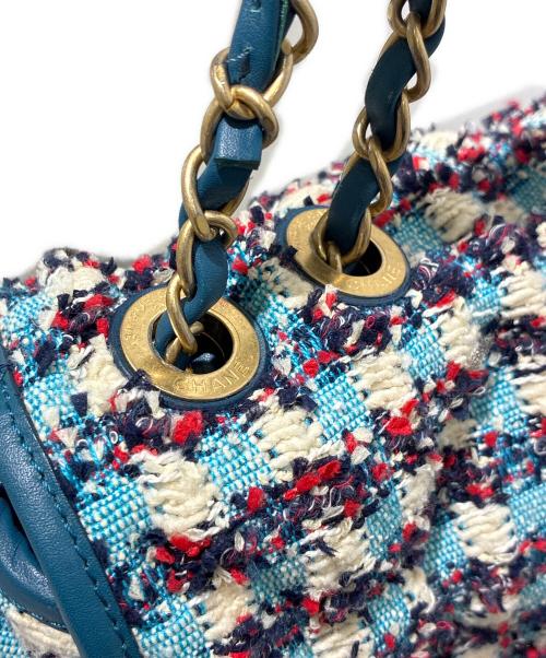 CHANEL（シャネル）CHANEL (シャネル) ツイードシングルフラップダブルチェーンショルダーバッグの古着・服飾アイテム