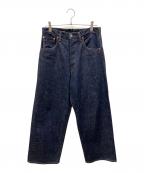 SCYEBASICSサイベーシックス）の古着「Selvedge Denim Wide Leg Jeans Denim」｜インディゴ