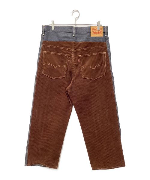 JUNYA WATANABE MAN（ジュンヤワタナベマン）JUNYA WATANABE MAN (ジュンヤワタナベマン) LEVI'S (リーバイス) Cotton Denim X Cotton Corduroy  インディゴ×ブラウン サイズ:Lの古着・服飾アイテム