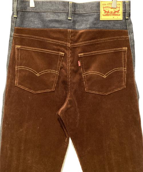 JUNYA WATANABE MAN（ジュンヤワタナベマン）JUNYA WATANABE MAN (ジュンヤワタナベマン) LEVI'S (リーバイス) Cotton Denim X Cotton Corduroy  インディゴ×ブラウン サイズ:Lの古着・服飾アイテム