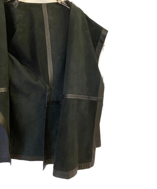 ISSEY MIYAKE（イッセイミヤケ）ISSEY MIYAKE (イッセイミヤケ) レザージャケット ブラウン サイズ:Mの古着・服飾アイテム