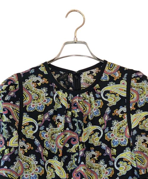 ESCADA（エスカーダ）ESCADA (エスカーダ) ペイズリー柄シルクワンピース ブラック サイズ:34の古着・服飾アイテム