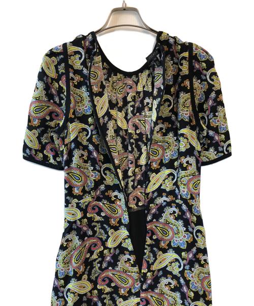 ESCADA（エスカーダ）ESCADA (エスカーダ) ペイズリー柄シルクワンピース ブラック サイズ:34の古着・服飾アイテム