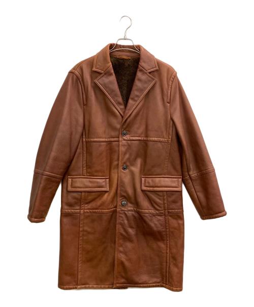 BOSS HUGO BOSS（ボス ヒューゴボス）BOSS HUGO BOSS (ボス ヒューゴボス) ムートンコート ブラウン サイズ:50の古着・服飾アイテム