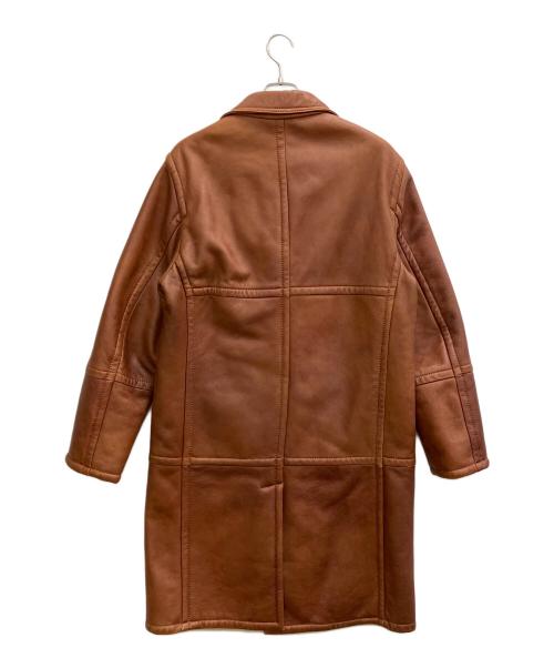 BOSS HUGO BOSS（ボス ヒューゴボス）BOSS HUGO BOSS (ボス ヒューゴボス) ムートンコート ブラウン サイズ:50の古着・服飾アイテム