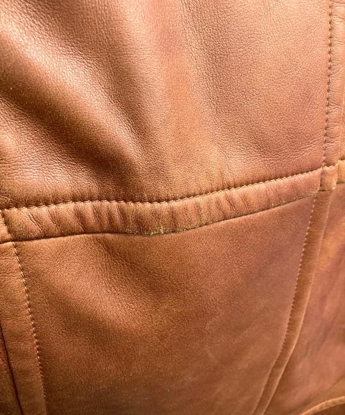 BOSS HUGO BOSS（ボス ヒューゴボス）BOSS HUGO BOSS (ボス ヒューゴボス) ムートンコート ブラウン サイズ:50の古着・服飾アイテム