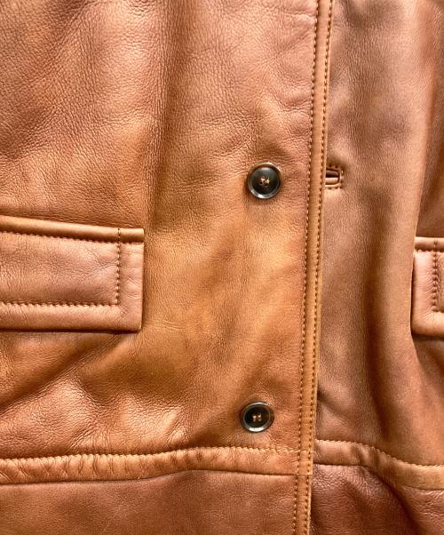 BOSS HUGO BOSS（ボス ヒューゴボス）BOSS HUGO BOSS (ボス ヒューゴボス) ムートンコート ブラウン サイズ:50の古着・服飾アイテム