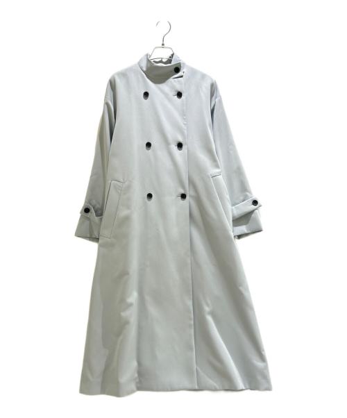 TOMORROW LAND collection（トゥモローランドコレクション）TOMORROW LAND collection (トゥモローランドコレクション) カバートクロス スタンドカラーコート/Covert Cloth Stand Collar Coat/13083108001 ライトブルー サイズ:34の古着・服飾アイテム