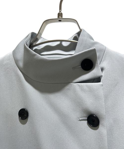 TOMORROW LAND collection（トゥモローランドコレクション）TOMORROW LAND collection (トゥモローランドコレクション) カバートクロス スタンドカラーコート/Covert Cloth Stand Collar Coat/13083108001 ライトブルー サイズ:34の古着・服飾アイテム