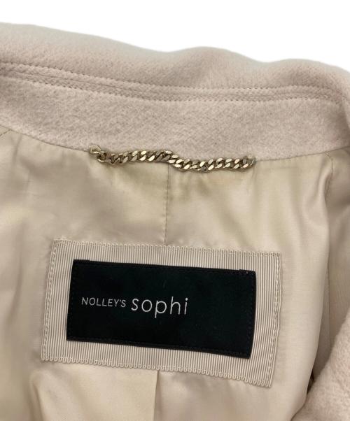 NOLLEY'S sophi（ノーリーズソフィー）NOLLEY'S sophi (ノーリーズソフィー) アンゴラロングベルテッドコート ピンク サイズ:38の古着・服飾アイテム