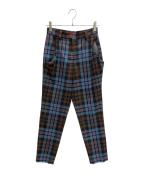 Vivienne Westwood RED LABELヴィヴィアンウエストウッドレッドレーベル）の古着「アシメチェックパンツ」｜ブルー