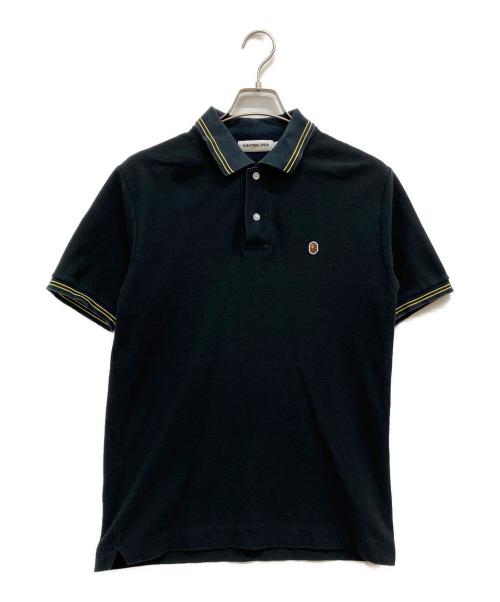 A BATHING APE（アベイシングエイプ）A BATHING APE (アベイシングエイプ) ポロシャツ ブラック サイズ:Mの古着・服飾アイテム