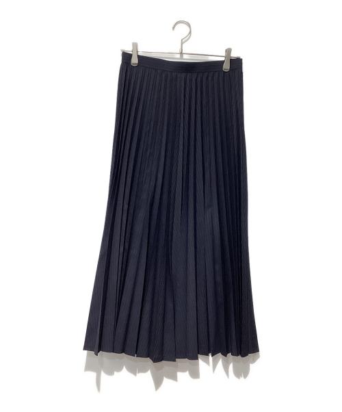 JUNYA WATANABE COMME des GARCONS（(ジュンヤワタナベ コムデギャルソン）JUNYA WATANABE COMME des GARCONS ((ジュンヤワタナベ コムデギャルソン) ストライププリーツスカート ネイビー サイズ:Mの古着・服飾アイテム