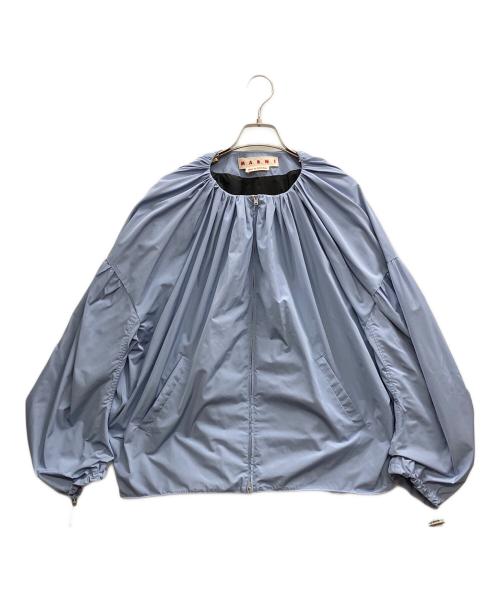 MARNI（マルニ）MARNI (マルニ) ギャザー オーバーサイズ ジャケット ライトブルー サイズ:36の古着・服飾アイテム
