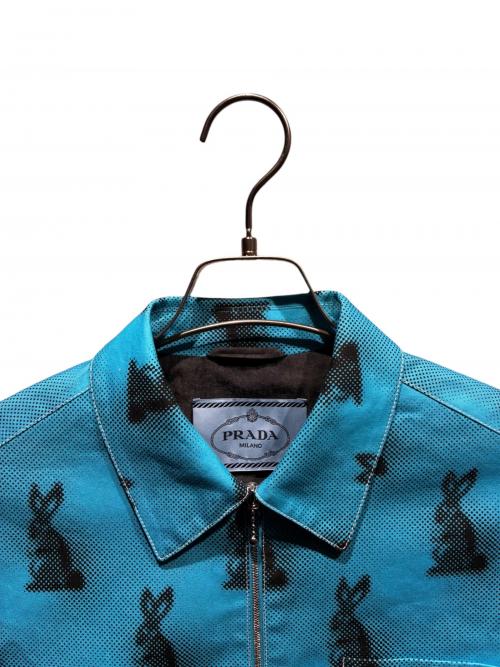 PRADA（プラダ）PRADA (プラダ) Bunny Zip-Up Shirt Blouson ブルー サイズ:40の古着・服飾アイテム