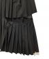 中古・古着 sacai (サカイ) SUITING×CHIFFON LAYERED PLEATS SKIRT ブラック サイズ:1：20000円
