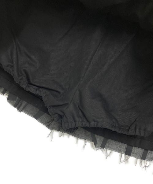 GLOWNY（グロウニー）GLOWNY (グロウニー) GIRLFRIEND RUFFLE MINI SKIRT ブラック サイズ:Sの古着・服飾アイテム