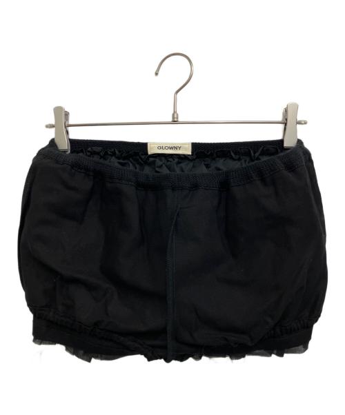 GLOWNY（グロウニー）GLOWNY (グロウニー) GIRLFRIEND RUFFLE MINI SKIRT ブラック サイズ:Sの古着・服飾アイテム