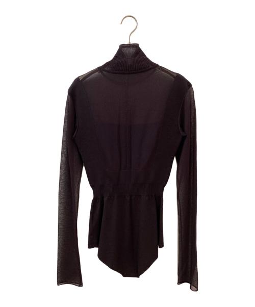 FETICO（フェティコ）FETICO (フェティコ) SHEER PANEL TURTLE NECK BODYSUIT ブラウン サイズ:2の古着・服飾アイテム