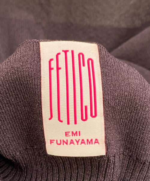 FETICO（フェティコ）FETICO (フェティコ) SHEER PANEL TURTLE NECK BODYSUIT ブラウン サイズ:2の古着・服飾アイテム