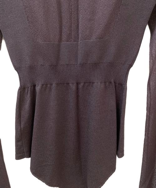 FETICO（フェティコ）FETICO (フェティコ) SHEER PANEL TURTLE NECK BODYSUIT ブラウン サイズ:2の古着・服飾アイテム